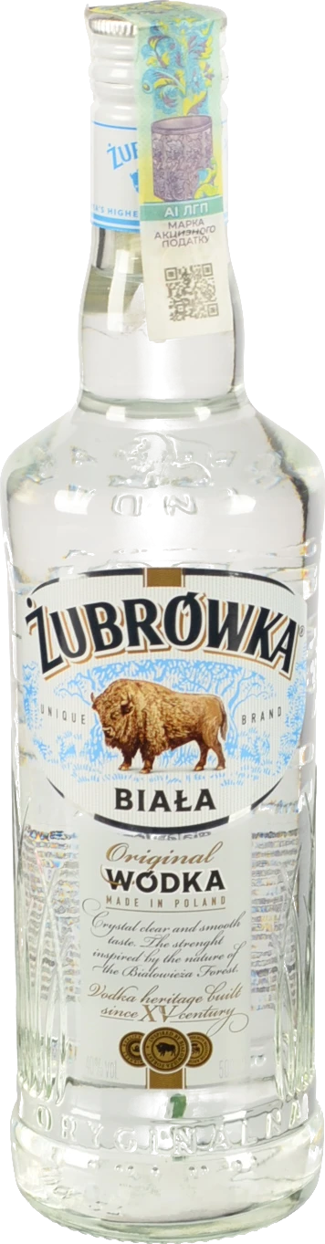 Горілка Zubrowka Biala 0.5л