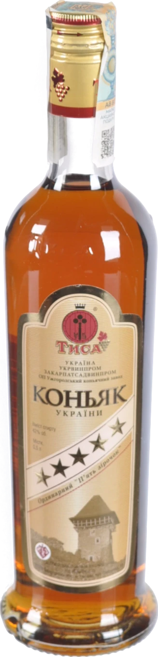 Коньяк Тиса 0.5л 5 зірок