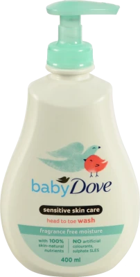 Гель для душу для дітей Fragrance free moisture Baby Dove 400мл