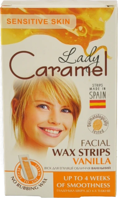 Віск для епіляції обличчя Ванільний Lady Caramel 12шт