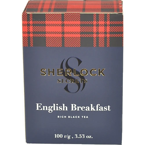 Чай чорний байховий English Breakfast Sherlock Secrets к/у 100г