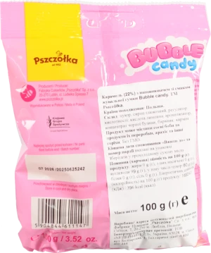Цукерки Pszczolka 100г bubble candy карамель