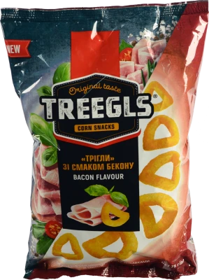 Снеки кукурудзяні Treegls 75г бекон