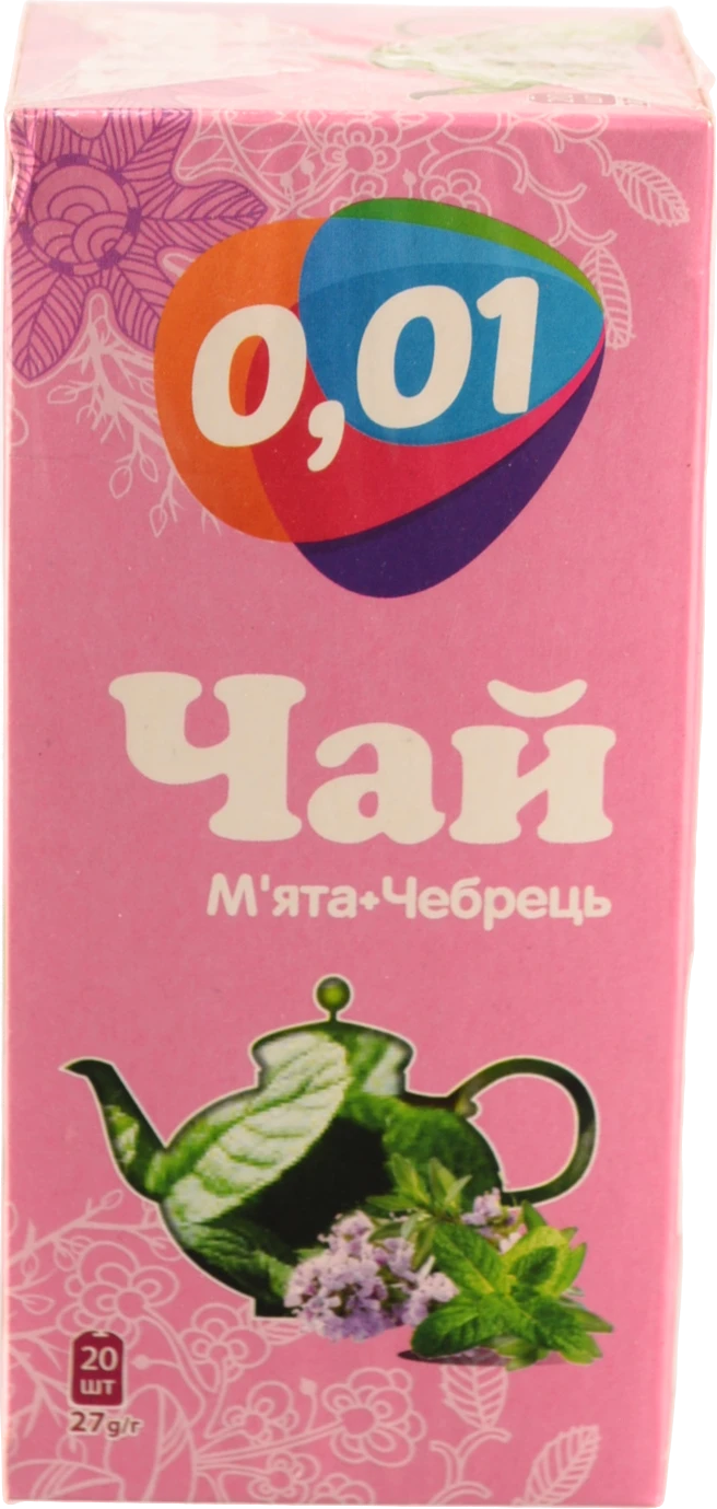 Чай 0.01 20п м'ята чебрець