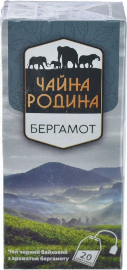Чай чорний байховий дрібний Бергамот Чайна родина к/у 20х1.5г