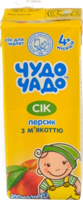 Сік персиковий з м'якоттю Чудо-чадо 200мл