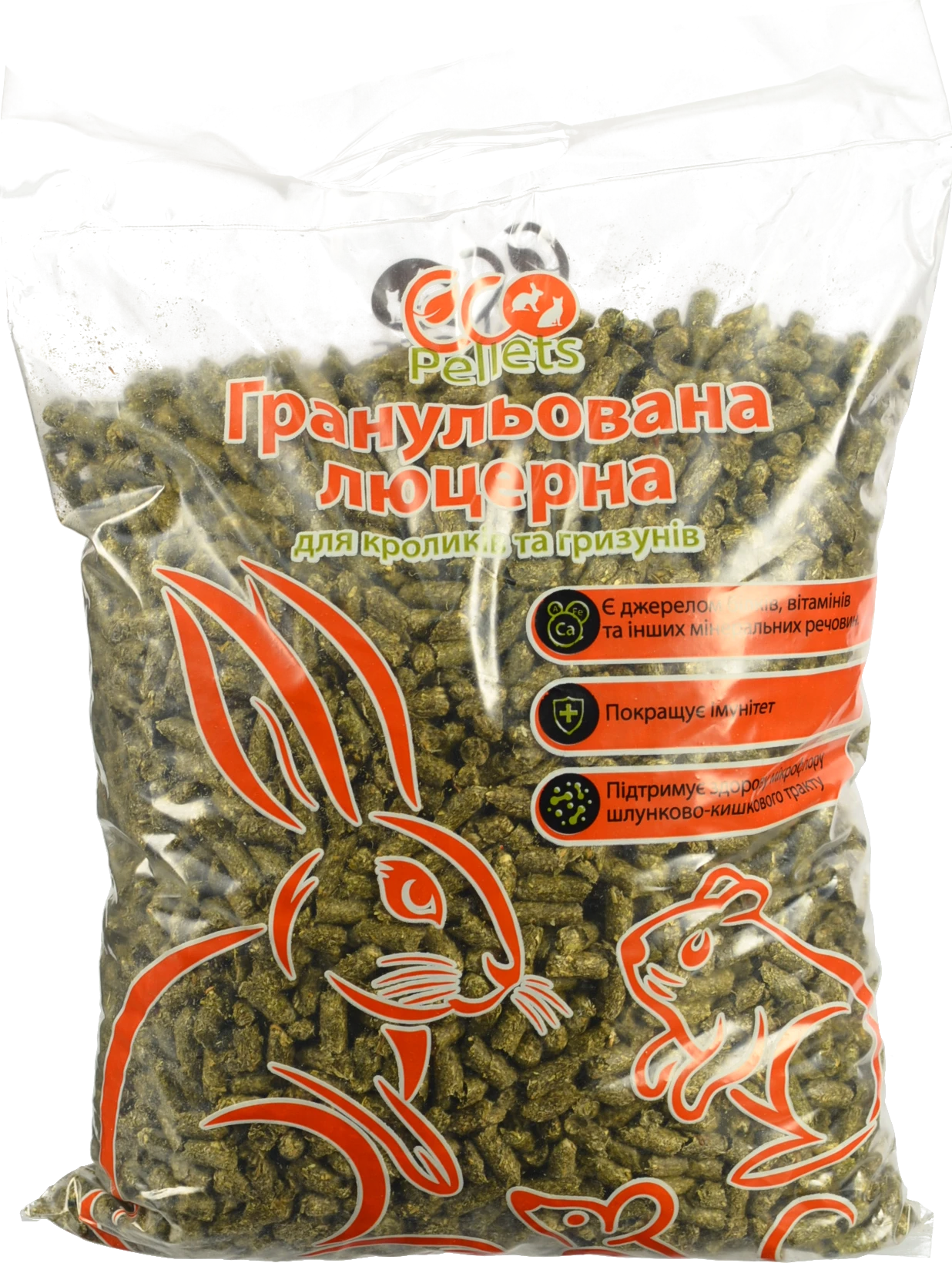 Гранульована люцерна Eco Pellets 2кг для кроликів та гризунів