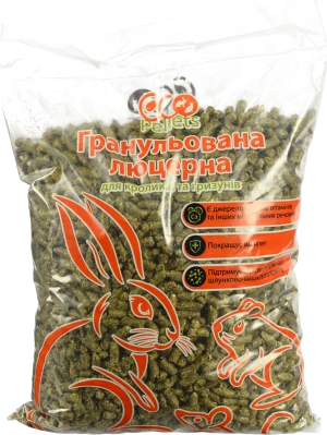 Гранульована люцерна Eco Pellets 2кг для кроликів та гризунів