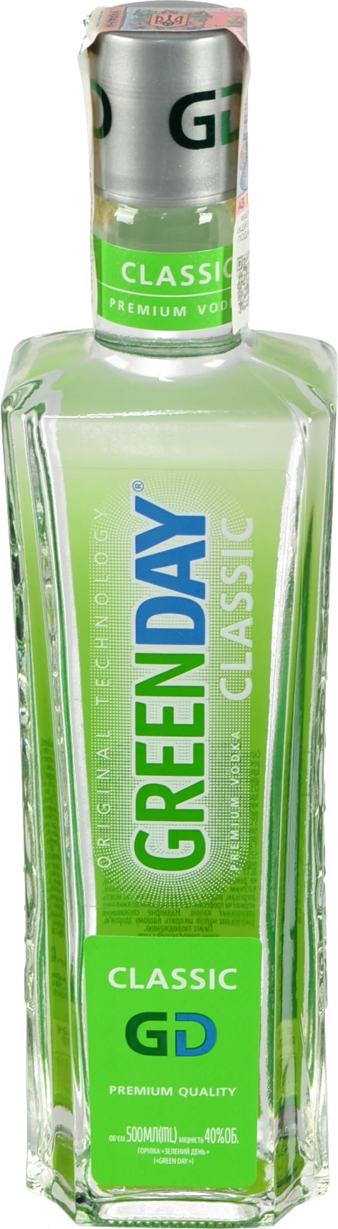 Горілка 0.5л 40% Classic Green Day пл