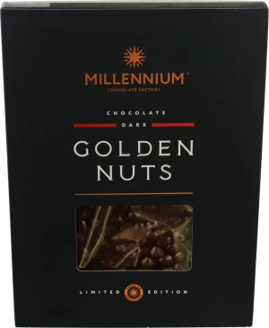 Шоколад чорний з цільним фундуком Golden Nuts Millennium к/у 1.1кг