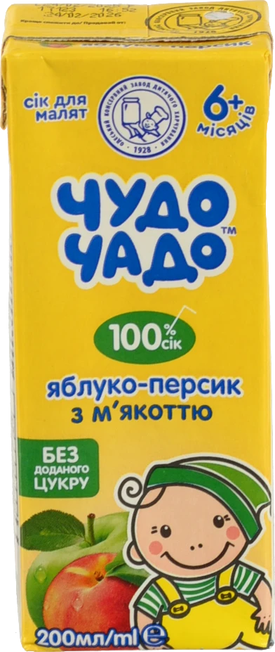 Сік Чудо-чадо Яблуко-Персик 200мл