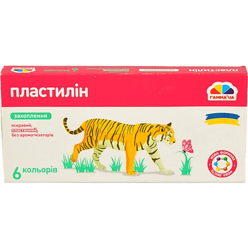 Пластилін для дітей від 3років №200309 Захоплення Гамма’UA 6шт