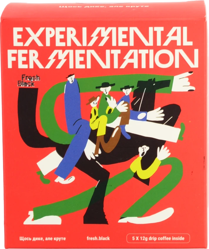 Кава Fresh Black 60г 5штx12г experimental fermentation мелена дріпи