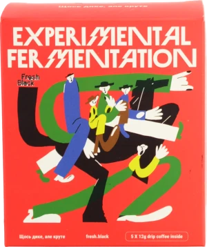 Кава Fresh Black 60г 5штx12г experimental fermentation мелена дріпи