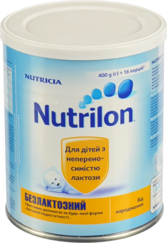 Суміш молочна суха для дітей від народження Безлактозний Nutrilon з/б 400г