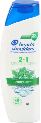 Шампунь та бальзам-ополіскувач проти лупи 2в1 Menthol Fresh Head&Shoulders 330мл