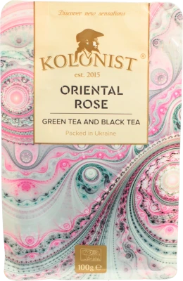 Чай Kolonist 100г східна троянда black and green