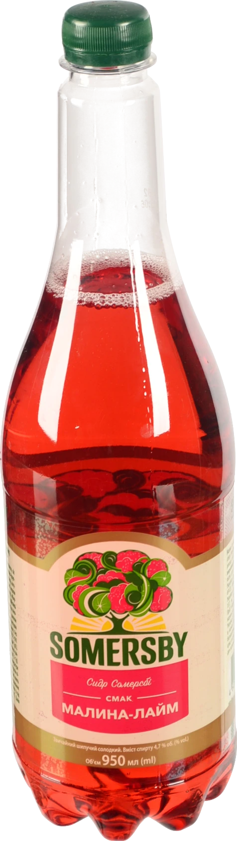 Сидр Somersby Малина-Лайм 0.95л 4.7% п/пл