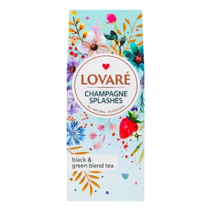 Чай Lovare 80г champagne splashes чорний та зелений