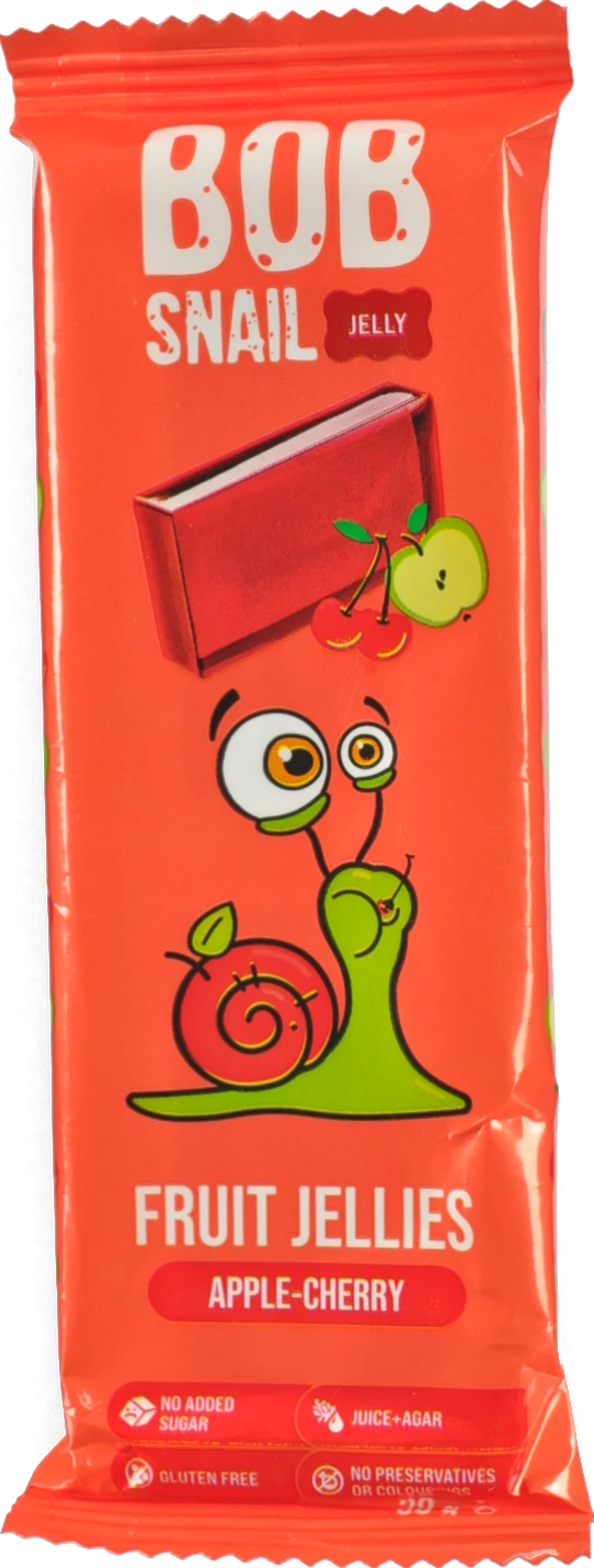 Мармелад фруктово-ягідний Яблуко-вишня Jelly Bob Snail м/у 38г