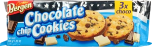 Печиво Bergen Cookies 100г з потрійним шоколадом