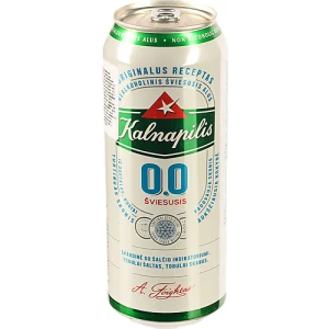 Пиво Kalnapilis 0.5л 0% безалкогольне світле пастеризоване Classic