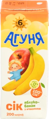 Сік Агуня 0.2л яблуко банан з мякотью