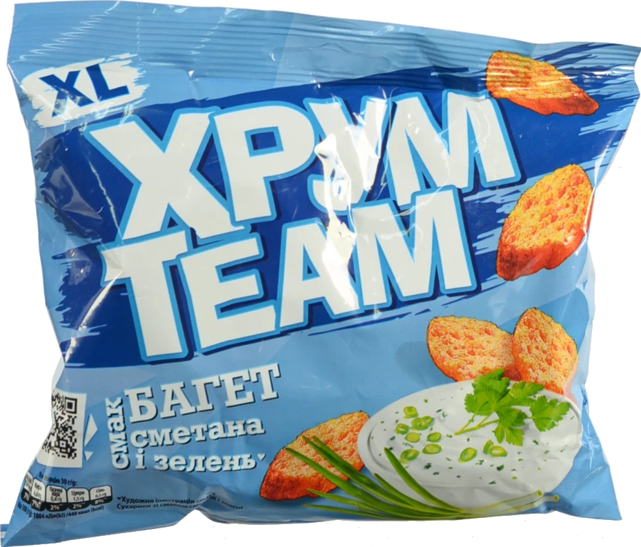 Багет ХрумTeam 90г сметана зелень
