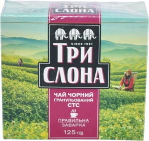 Чай Три Слона 125г чорний гранульований