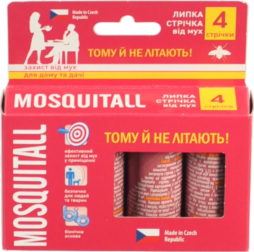 Стрічка від мух Mosquitall 4шт Спеціальний захист