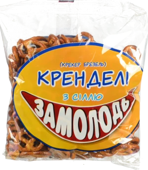 Крендель Замолодь 160г брізель крекерний сіль