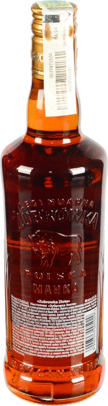 Настоянка Zubrowka Zlota 0.5л 37.5%