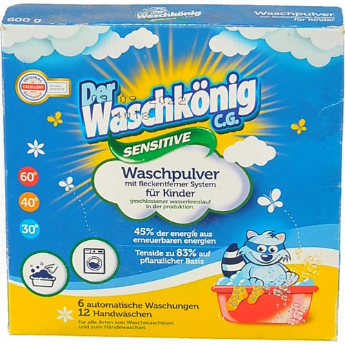 Засіб мийний порошкоподібний Sensitive Der Waschkonig 600г