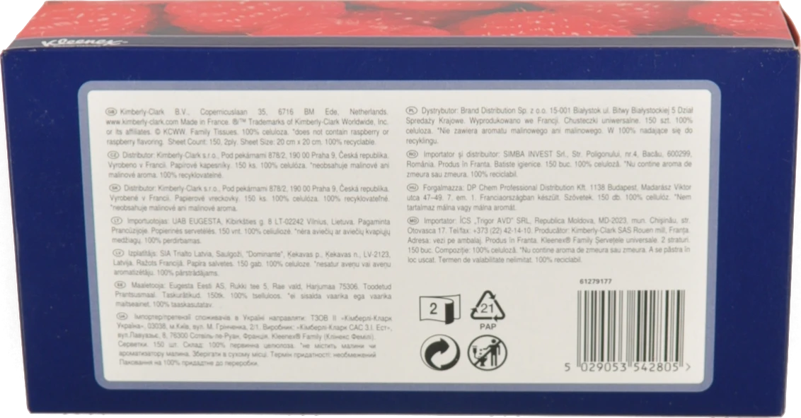 Серветки паперові Family Kleenex 150шт