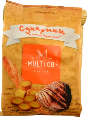 Сухарики Multico 70г пшеничні багет буженина