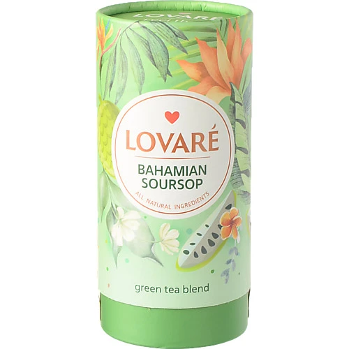 Чай зелений Lovare Bahamian Soursop 80г туба