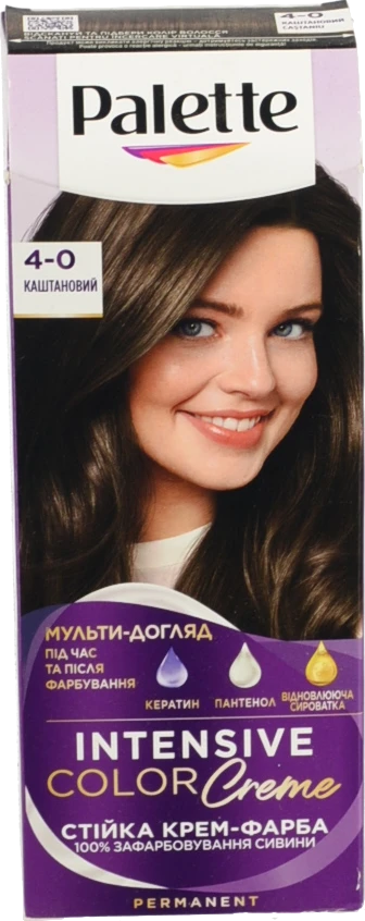 Крем-фарба для волосся Intensive Color №4-0 Palette 1шт