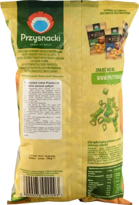 Снеки кукурудзяні зі смаком зеленої цибулі Przysnacki м/у 150г