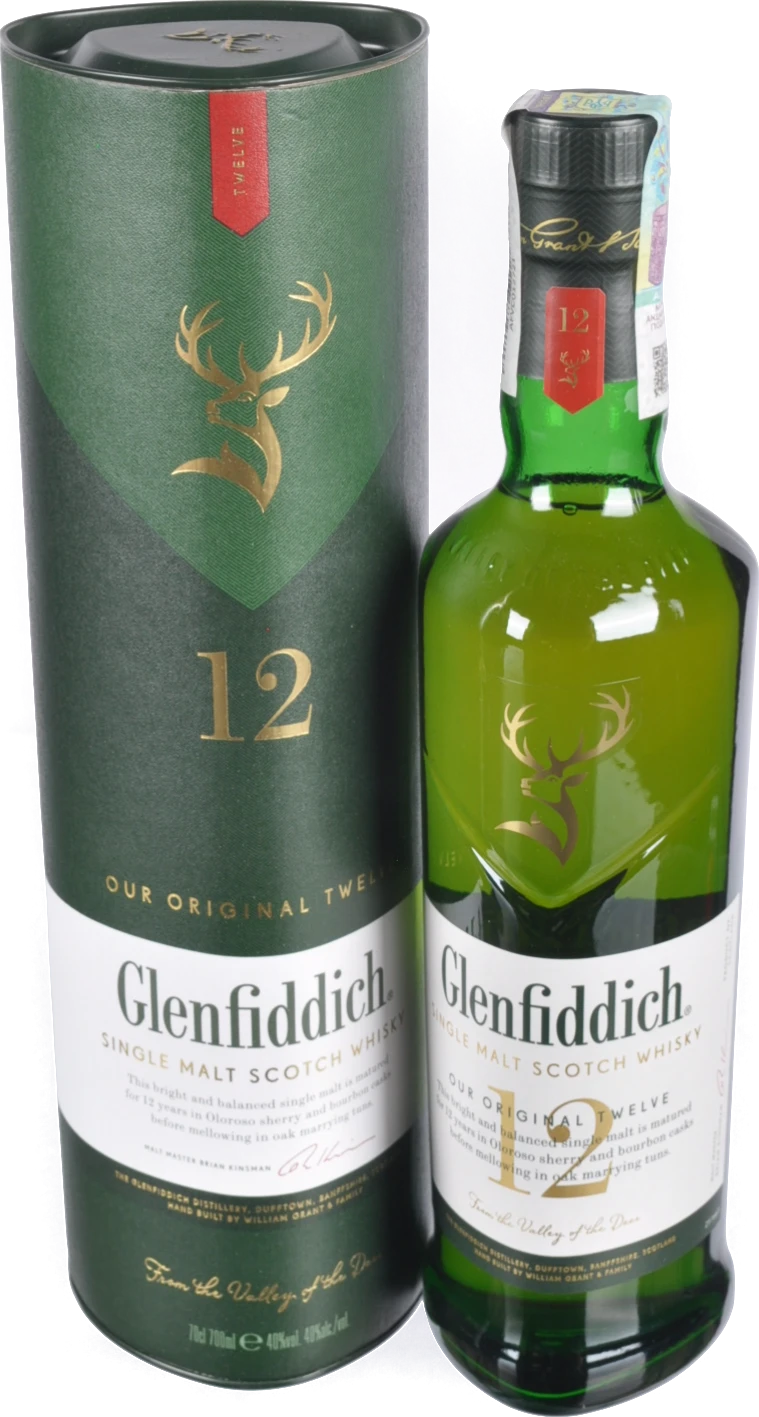Віскі Glenfiddich 0.7л 12 років 40% односолодовий тубус
