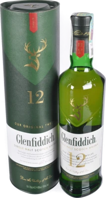 Віскі Glenfiddich 0.7л 12 років 40% односолодовий тубус