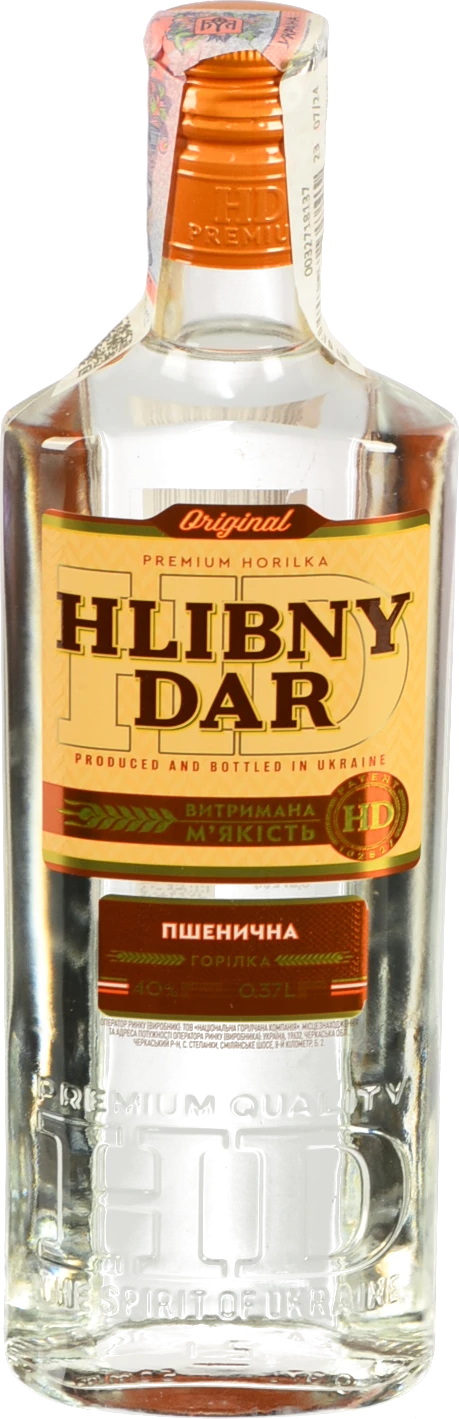 Горілка Хлібний Дар 0.37л пшенична