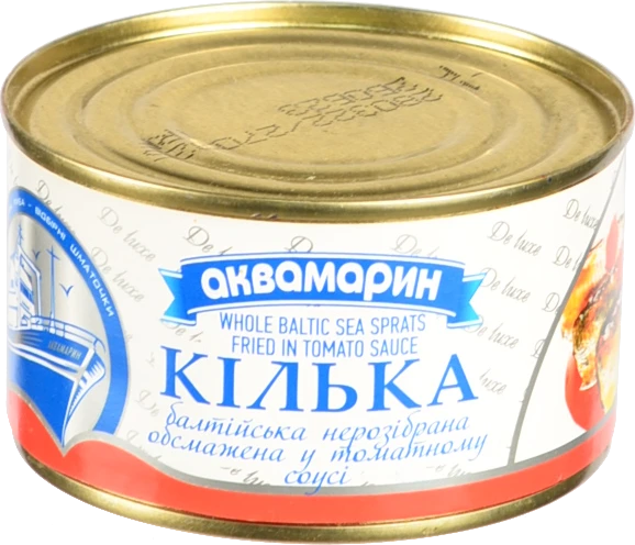 Кілька нерозібрана обсмажена в томатному соусі Балтійська Аквамарин з/б 230г
