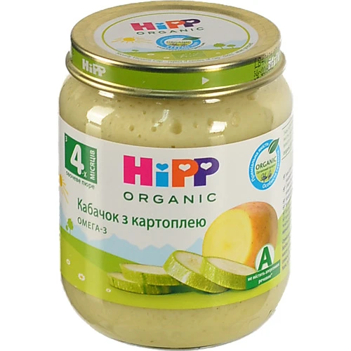 Пюре для дітей від 4 міс. Кабачок з картоплею Organic Hipp 125г