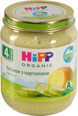 Пюре для дітей від 4 міс. Кабачок з картоплею Organic Hipp 125г