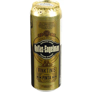 Пиво 0.568л 5.2% світле фільтроване пастеризоване Rinktinis Premium Lager Volfas Engelman з/б