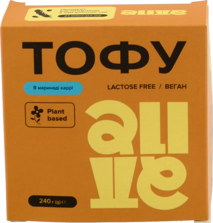 Тофу в маринаді каррі Alive к/у 240г