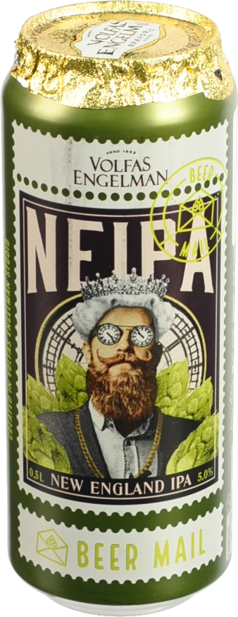 Пиво 0.5л 5% світле фільтроване пастеризоване Neipa Volfas Engelman б/б