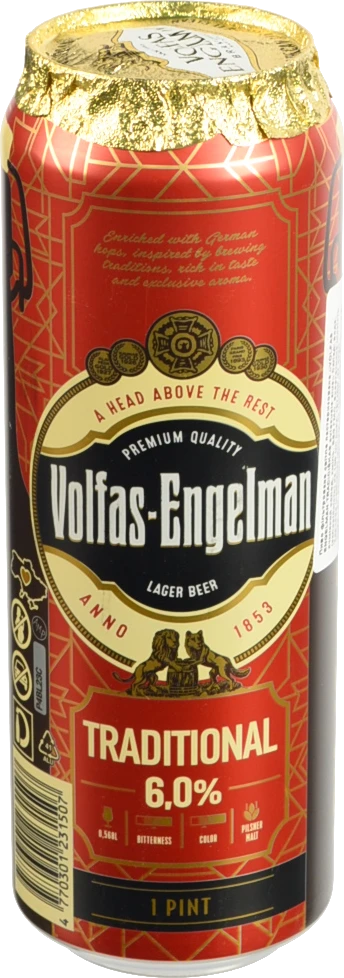 Пиво Volfas Engelman 0.568л Tradiciskas