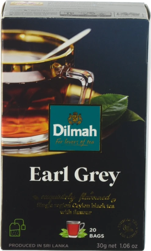 Чай чорний байховий ароматизований Earl Grey Dilmah к/у 20x1.5г