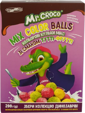 Сухі сніданки Mr. Croco Mix Color Balls зі смаком Тутті-Фрутті 200г